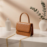 Fineur Handbag Croco - Caramel