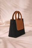 Fineur Halo Jute Shoulder Bag - Black