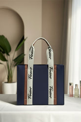 Fineur Canvas Modern Muse Tote - Navy Blue