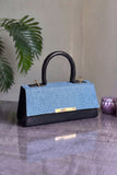 Fineur Handbag Vesper - Denim & Black (Textured Contrast)