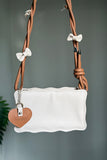 Fineur Handbag Baggie - Off White (Brown Strap)
