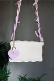 Fineur Handbag Baggie - Off White (Lilac Strap)