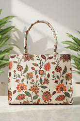Fineur Canvas Tote Beige Multiflower