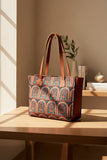 Fineur Side Rexine Canvas Tote Heritage Arch