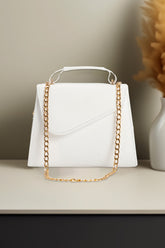 Branded Handbag in White
