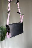 Fineur Handbag Baggie - Black (Lilac Strap)