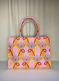 Fineur Canvas Tote Pink Ribbon