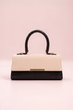 Fineur Handbag Vesper - Cream & Black (Textured Contrast)