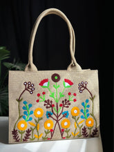 Handmade Embriodiery Jute Tote Bags