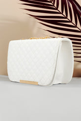 Buy Quilted Charm Shoulder Bag for Women in Pakistan - White