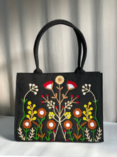 Handmade Embriodiery Jute Tote Bags