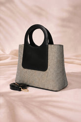 Fineur Halo Jute Shoulder Bag - Grey