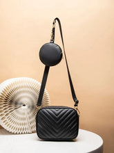 Fineur Crossbody Chevron Coin - Black