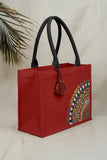 Fineur Mini Canvas Tote Desert Bloom - Brick Red