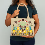 Handmade Embriodiery Jute Tote Bags