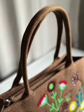 Fineur Premium Jute Tote Blush Wood - Brown