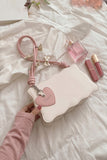 Fineur Handbag Baggie - Off White (Pink Strap)