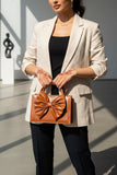 Fineur HandBag Gloss Bow Brown
