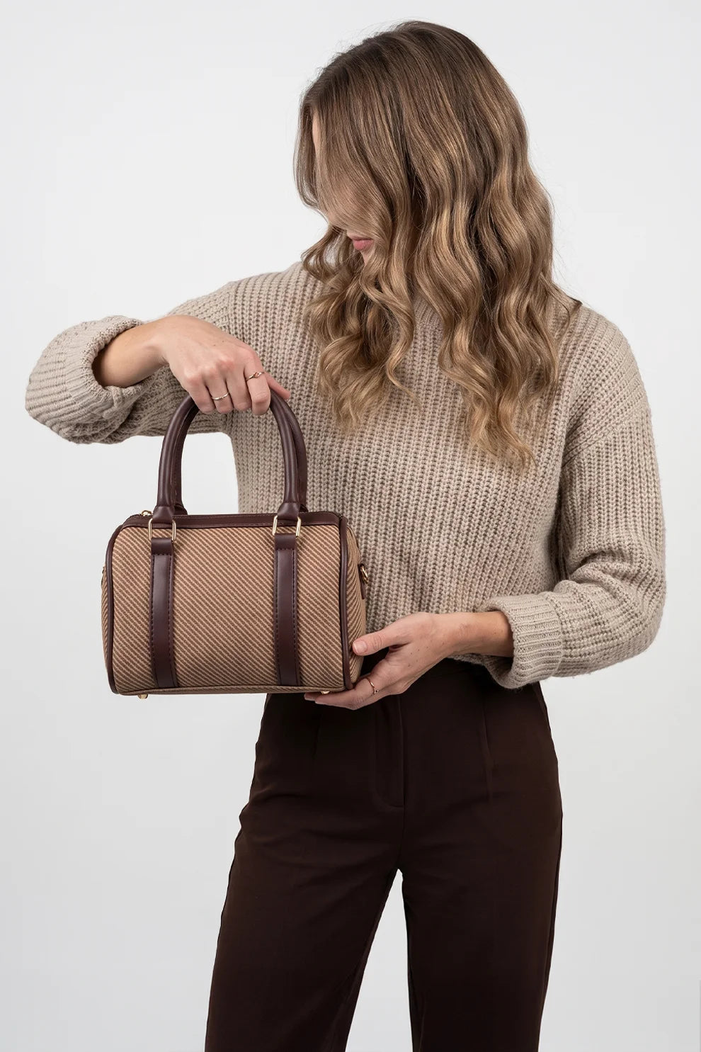 Fineur Handbag Duffy - Dark Brown