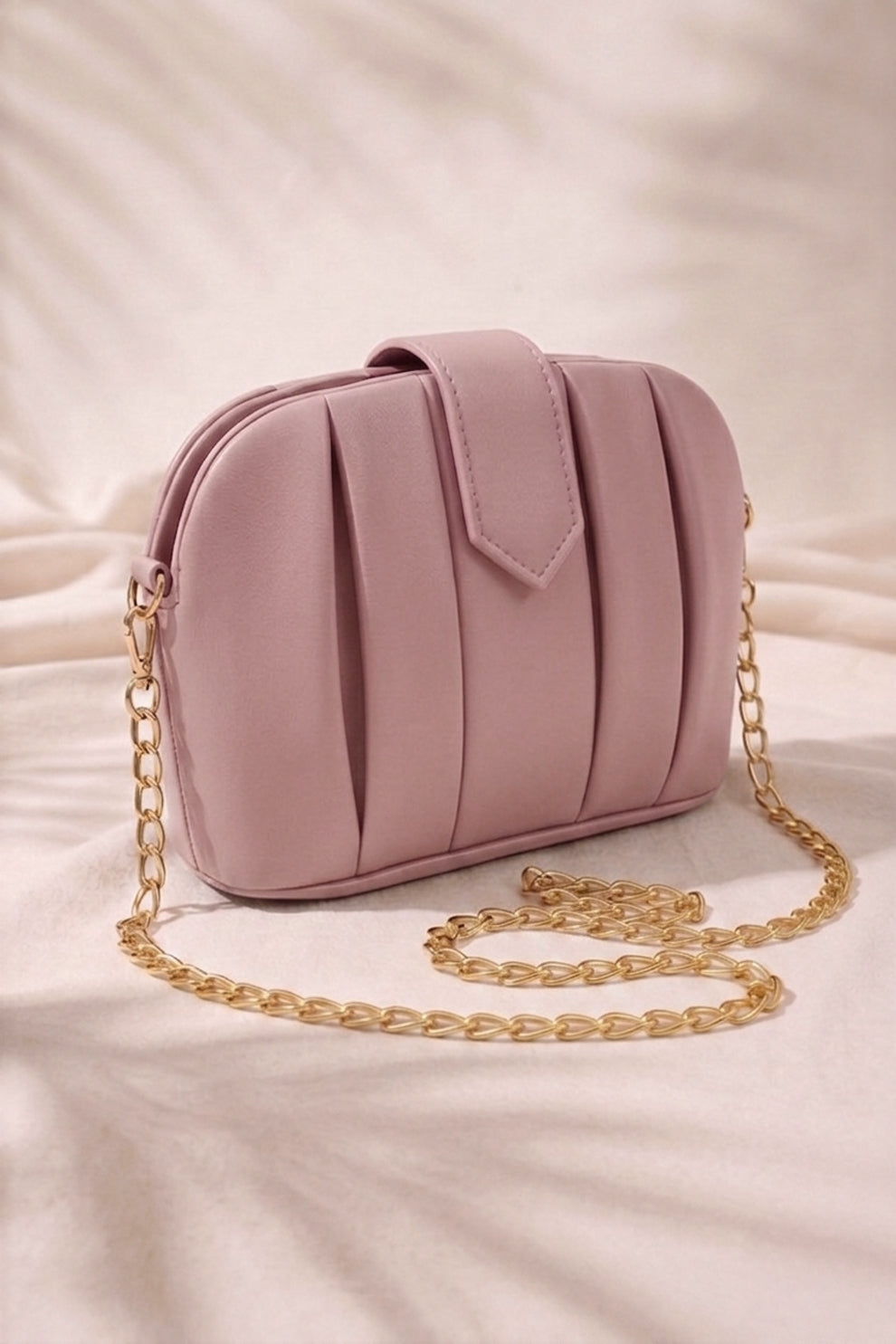 Fineur Crossbody Arc Flap - Soft Pink