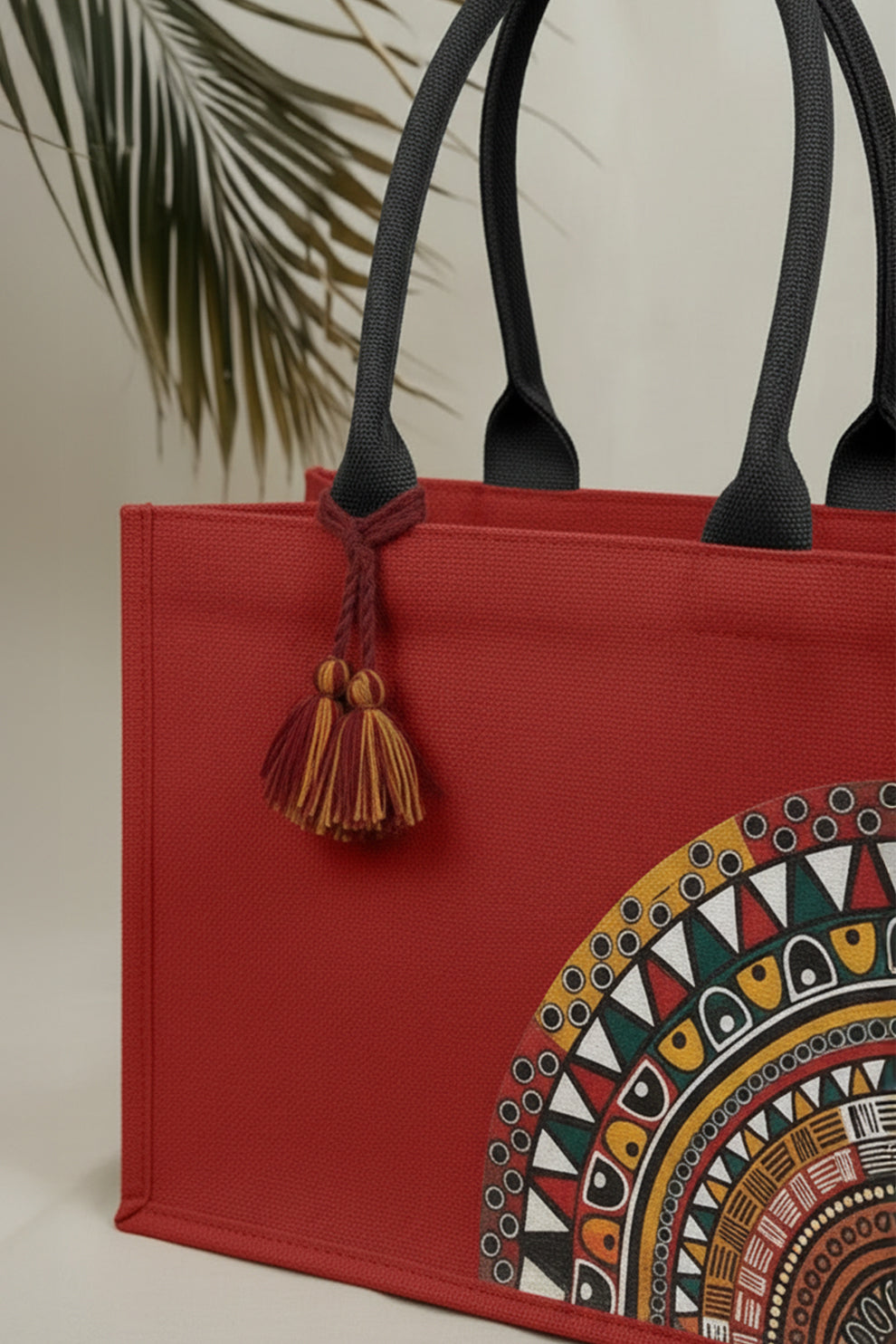 Fineur Mini Canvas Tote Desert Bloom - Brick Red