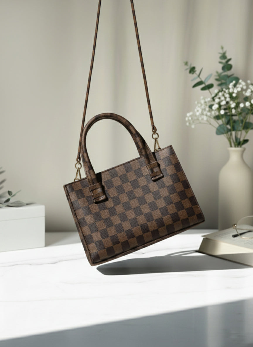 Fineur HandBag Mini Checkered - Brown