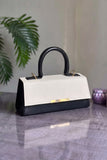 Fineur Handbag Vesper - Cream & Black (Textured Contrast)