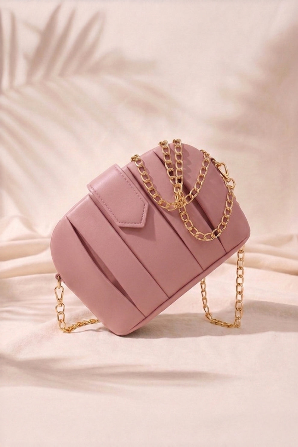 Fineur Crossbody Arc Flap - Soft Pink