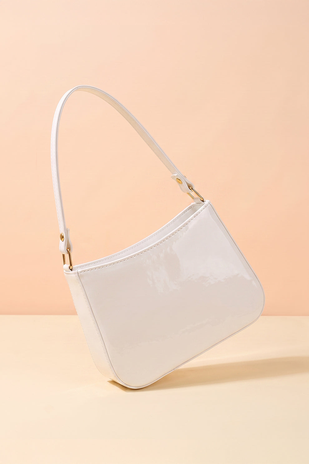 Fineur Shoulder Bag Shiny Crush - White