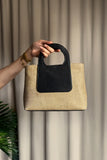 Fineur Halo Jute Shoulder Bag - Beige