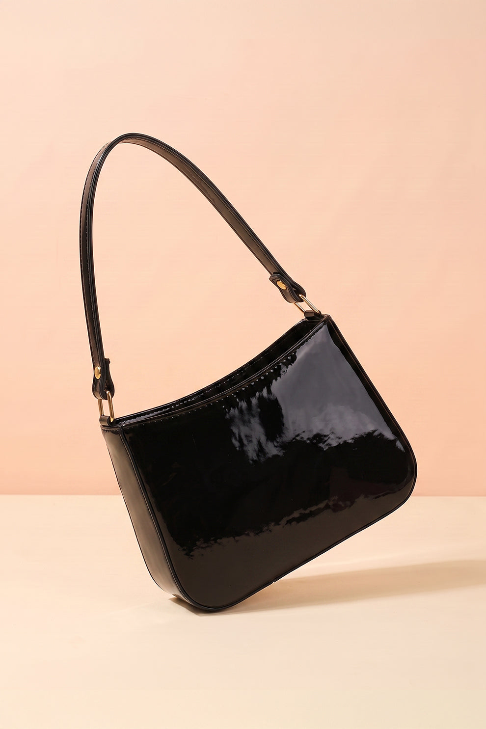 Fineur Shoulder Bag Shiny Crush - Black