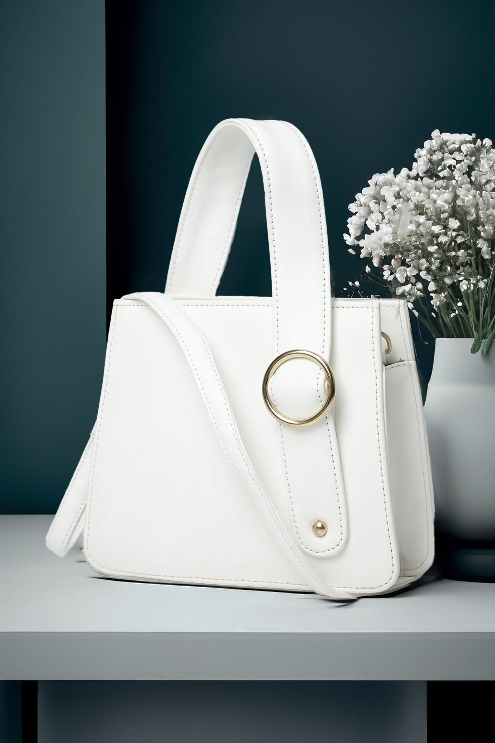 Best Trendy Ring Handbag White