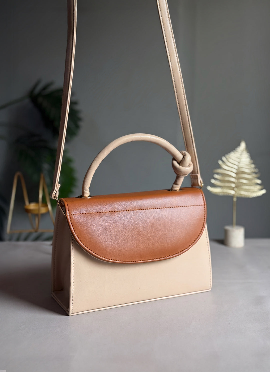 Fineur Handbag Stella Knot - Brown