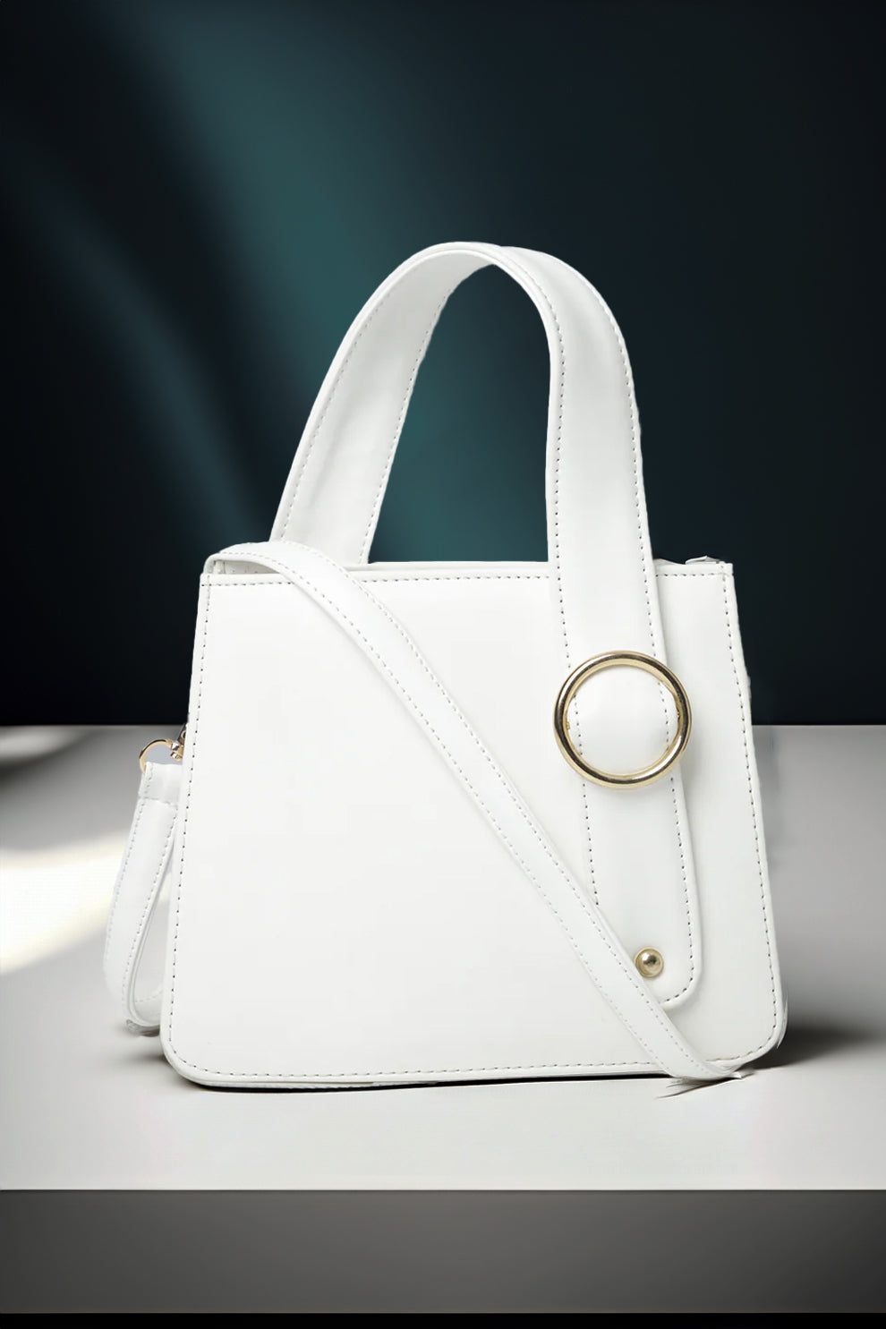 Best Trendy Ring Handbag White