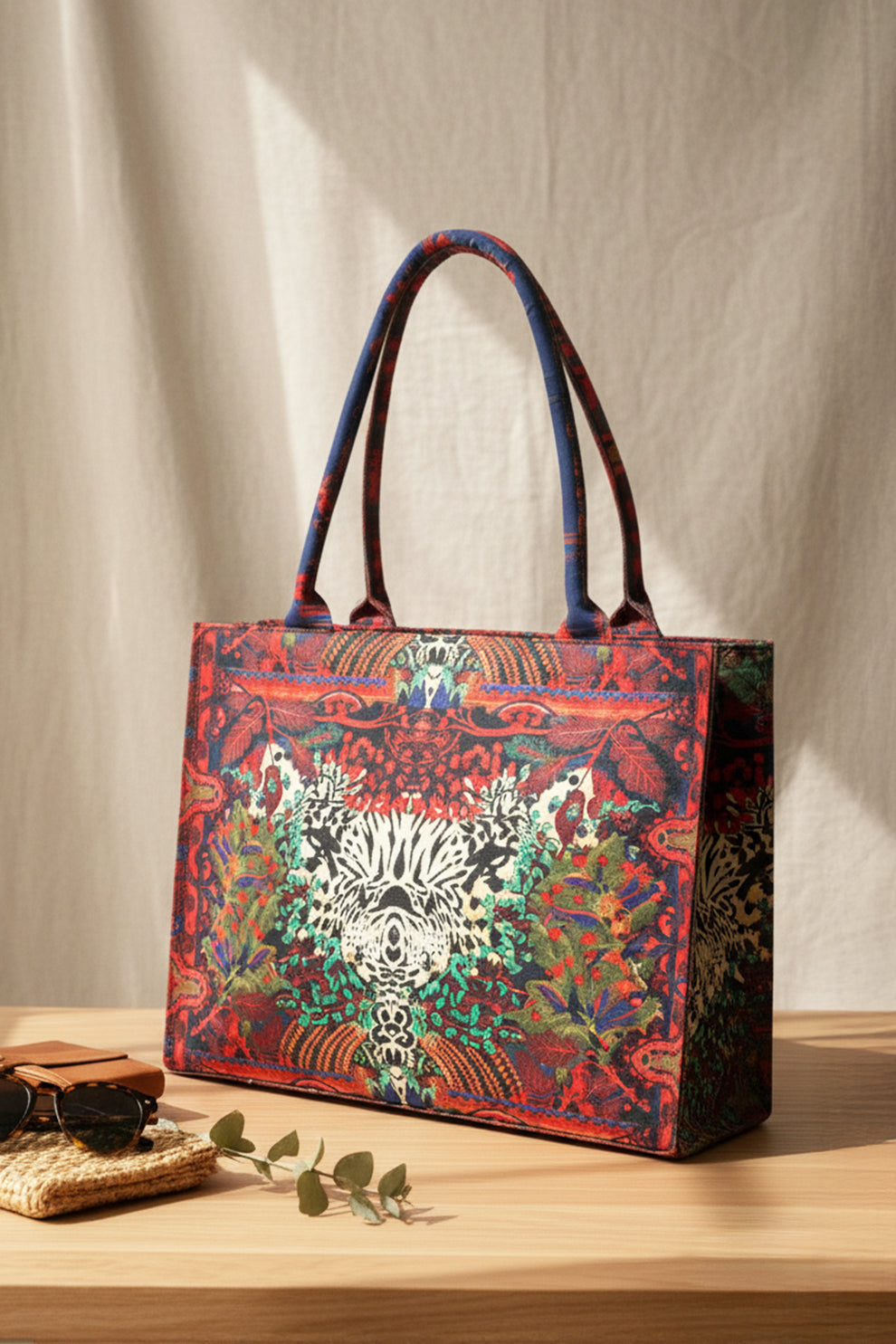 Fineur Canvas Tote Tiger Art