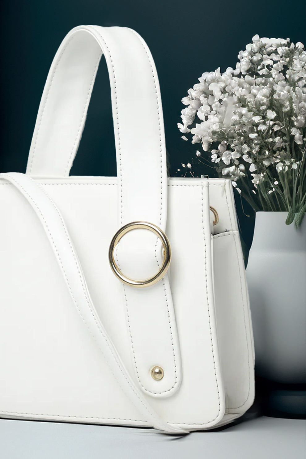 Best Trendy Ring Handbag White