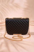 Fineur Shoulder Bag Quilted Charm - Black