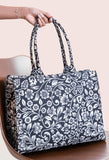 Fineur Canvas Bag - Black Petals