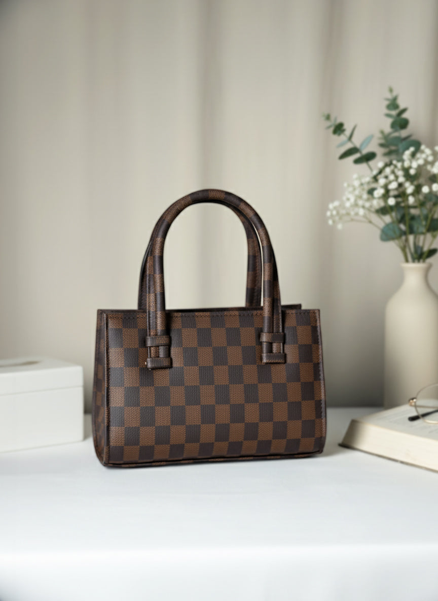 Fineur HandBag Mini Checkered - Brown