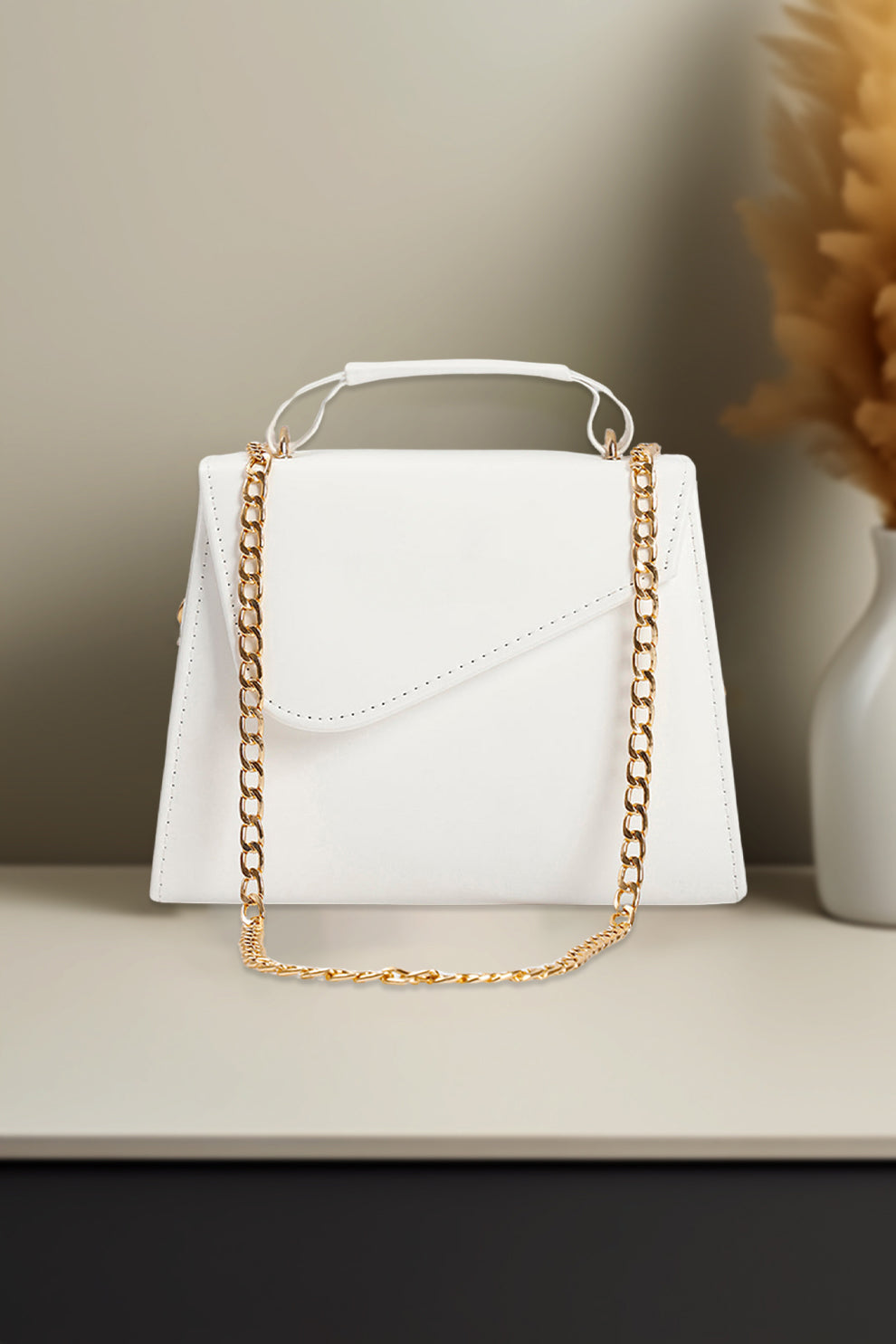 Fineur HandBag Royal Chain Box White