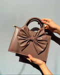 Fineur HandBag Gloss Bow - Coffee