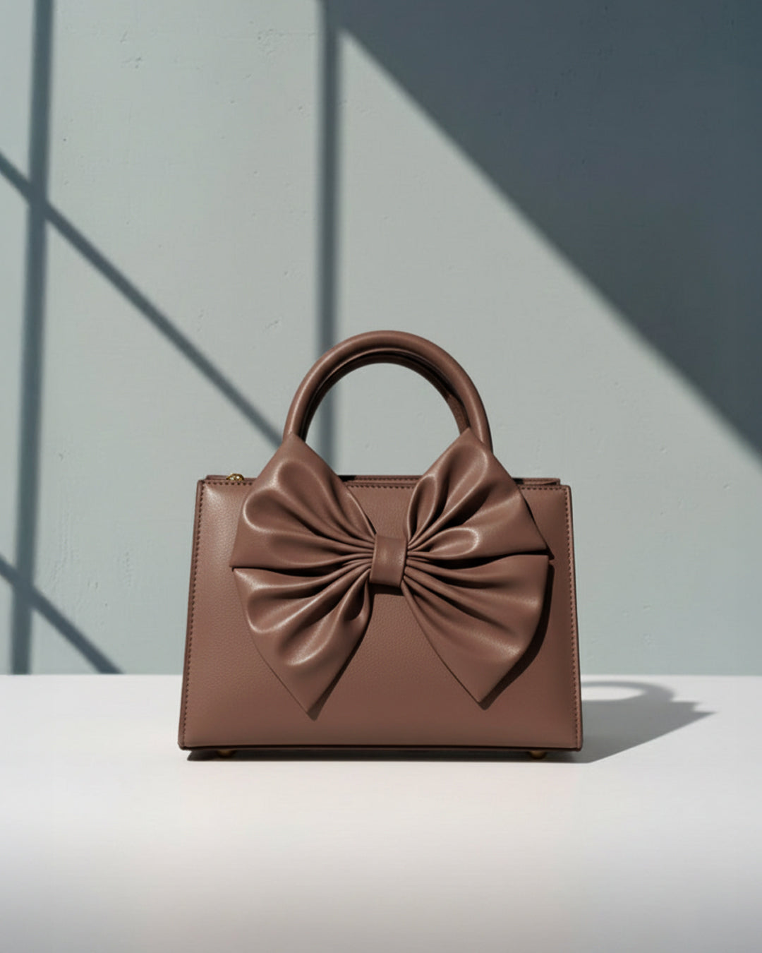 Fineur HandBag Gloss Bow - Coffee