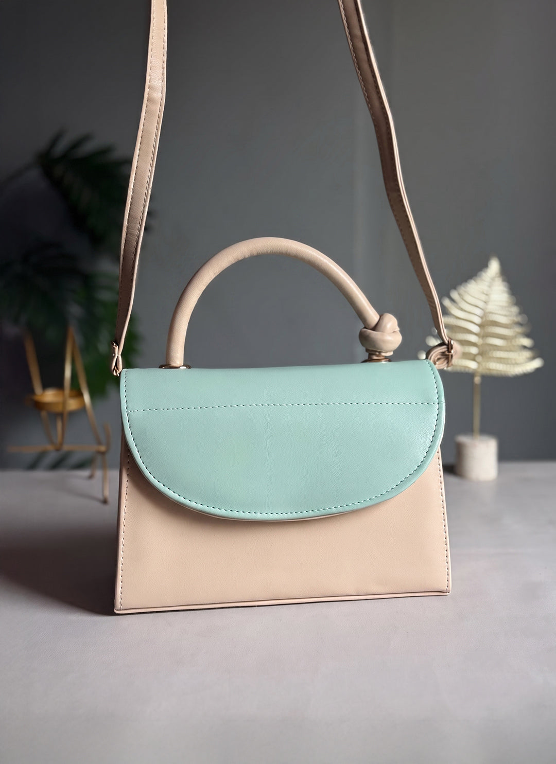 Fineur Handbag Stella Knot - Cyan