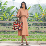 Fineur - Sunset Chevron Canvas Tote Bag