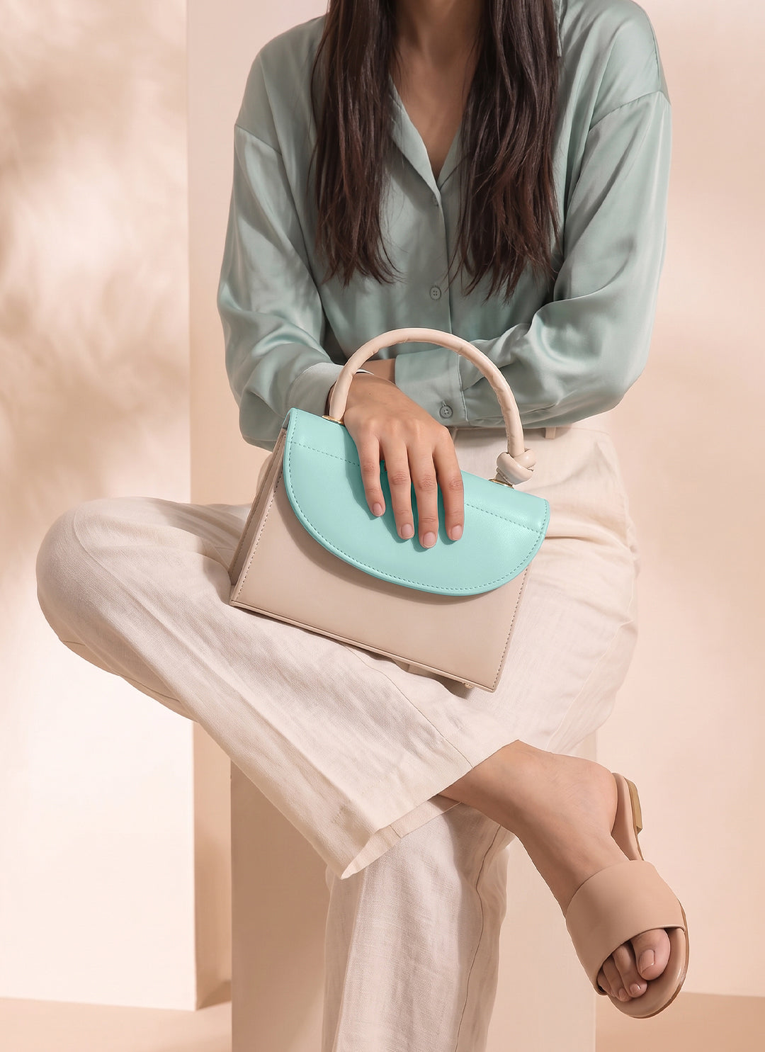 Fineur Handbag Stella Knot - Cyan