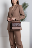 Fineur Shoulder Bag ChevronFlap - Brown