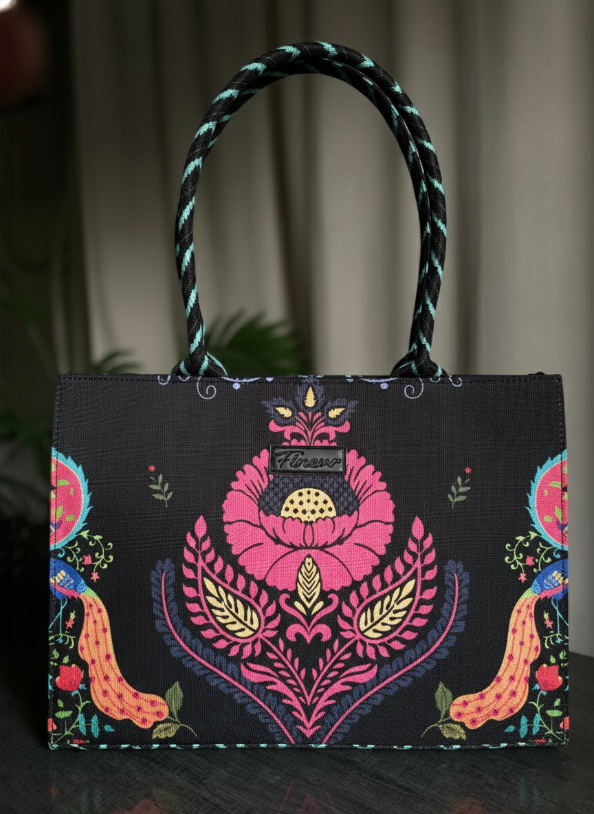 Fineur Canvas Tote Festive Bloom