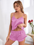 Florea ~ Silk Cami With Shorts ~ Pink