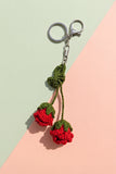 Keychain Crochet Rosebud
