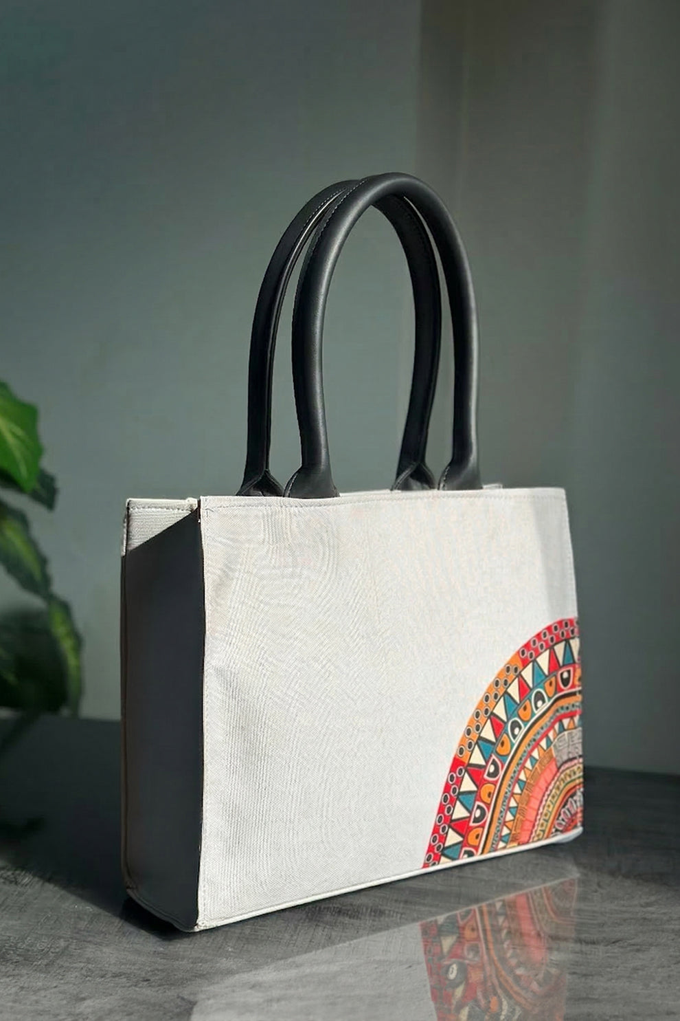 Fineur Mini Canvas Tote Desert Bloom - Ash White